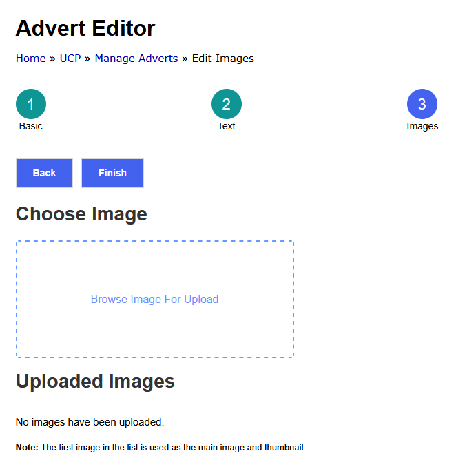 Create Advert Step 3